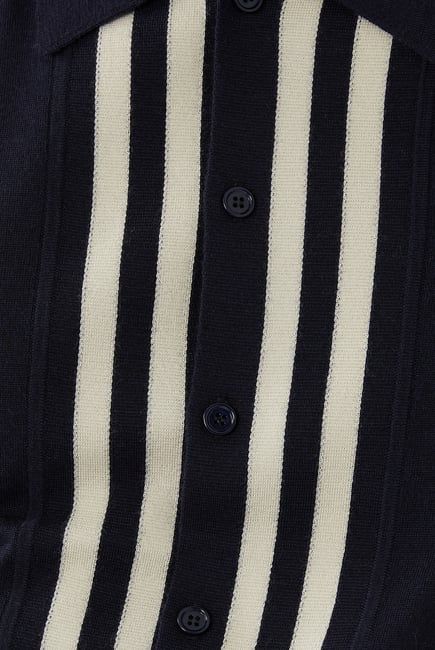 Maarten Striped Knit Polo